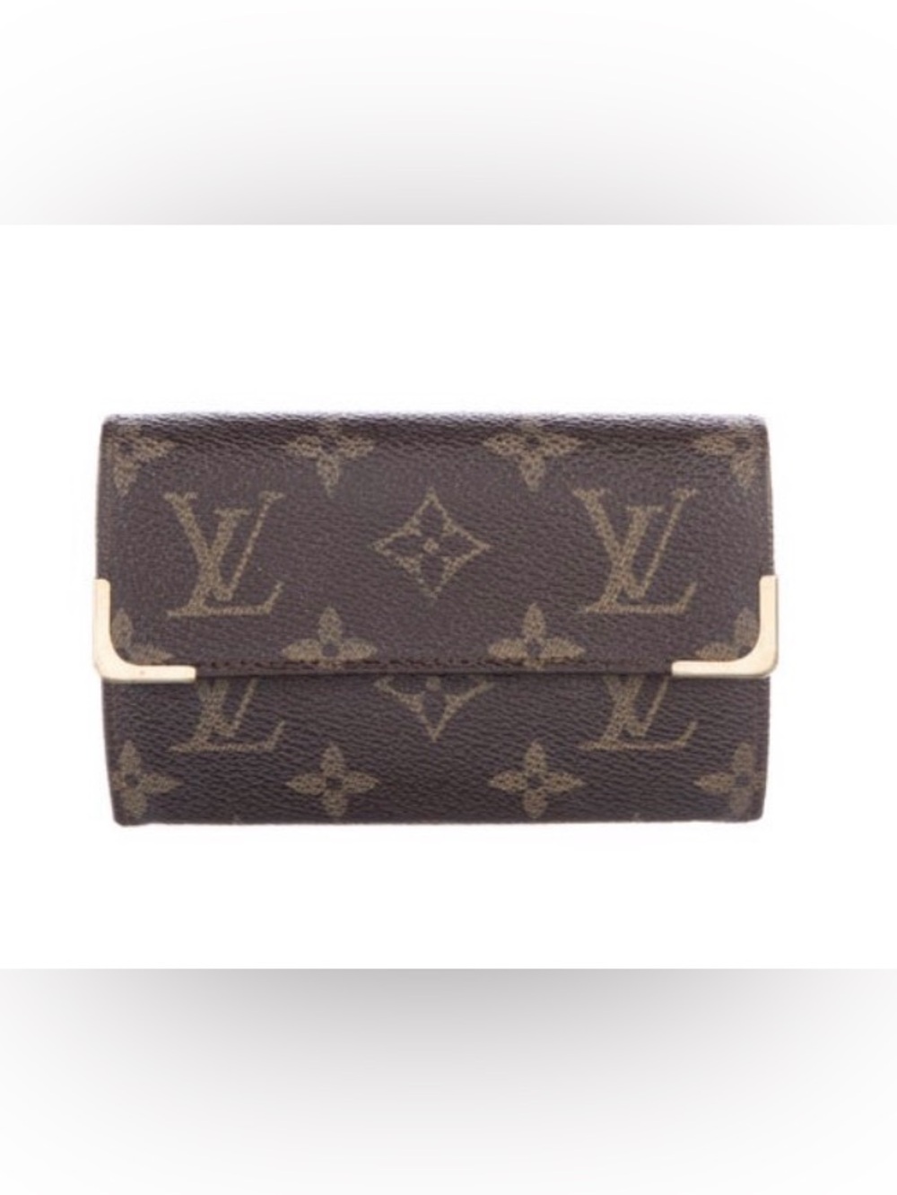 Louis Vuitton Monogram Canvas Flap Wallet in Brown and Beige